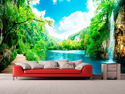 Fotomural Vinilo Pared Cascada | Fotomural para paredes | Mural | Vinilo Decorativo | Varias Medidas 150 x 100 cm | Decoración comedores, salones, habitaciones...
