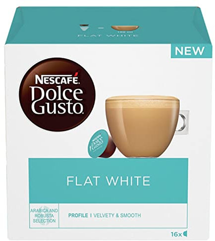 Shop4Less Dolce Gusto Lot de 16 capsules plates Blanc