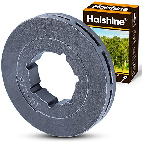 HAISHINE 3/8 10T Dientes Sierra de Cadena Rueda Dentada para Stihl 070 080 090 MS720 064 066 MS640 MS84 084 088 MS880 Motosierra Diámetro de 2 Pulgadas