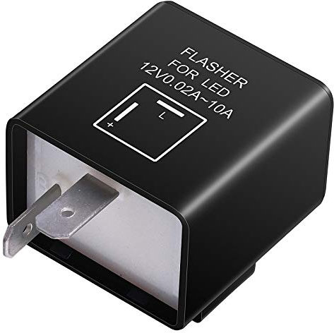 Kinstecks ​​2Pin Blinkrelais 12 V Motorradanzeigen LED-Licht Blinker für Motorrad-LED-Anzeigen Blinkerlicht