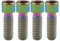 Ruifu M4 x 10 13,5 15 20 25 mm kleine Innensechskantschraube Fahrrad Hinter-/Umwerfer H/L Einstellschrauben 4 Stück (M4 x 10 mm, Regenbogen)