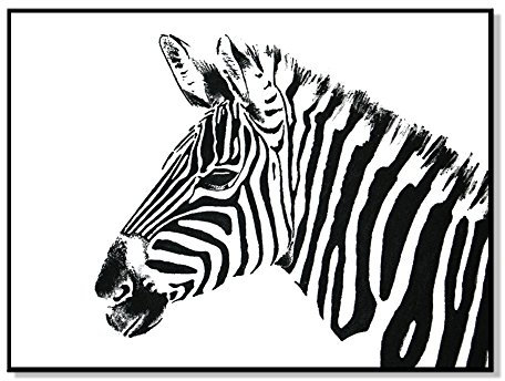 bdrsjdsb Weiß schwarz Zebra Bild Poster leinwand malerei wandbehang Kunst DIY Dekoration 50 * 40 cm