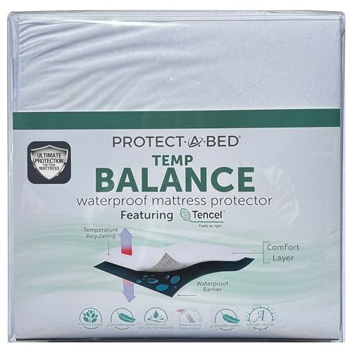 Protect-A-Bed Queen Temp Balance Wasserdichter Matratzenschoner mit Tencel