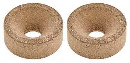 Sourcing Map Flaschenhalter, Kork, 80 mm Durchmesser, runder Boden, für 50 ml - 250 ml Flaschen, 2 Stück