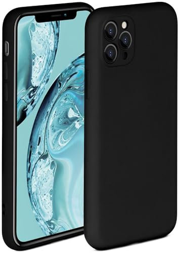 ONEFLOW Custodia morbida compatibile con Apple iPhone 11 Pro Max, custodia in silicone con bordo rialzato per la protezione dello schermo, custodia morbida per telefono, Onyx-Nero opaco