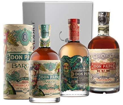 Box Vinaddict Rums 100% Don Papa - Baroko, Masskara und Don Papa 7 Jahre alt. 3x70cl.229