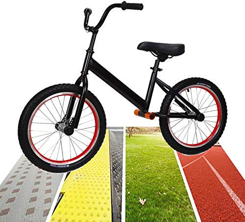 Laufräder Lauflernrad 18 Zoll Luftreifen Laufrad für Erwachsene/Groß Jungen Kind, Schwarz Großes No-Pedal Fahrrad Trainieren, für Teenagergröße: 140-175cm, Belastung: 90kg