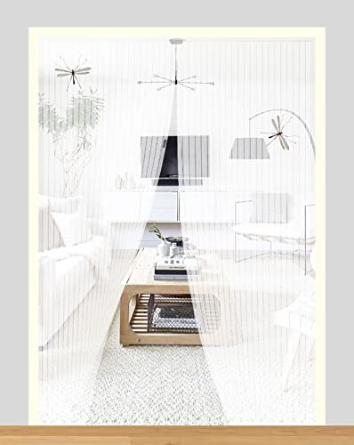 LEDLUX Tenda Zanzariera Magnetica Porta Finestra (140X280cm, Bianco)