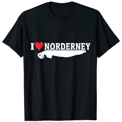 Norderney Souvenir Insel Herz Liebe Norderney T-Shirt