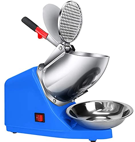 Tritaghiaccio Tritaghiaccio Elettrico A Doppia Lama, Grande capacità Rasoio di Ghiaccio 209 Lb/H Creatore di Cono di Neve Commerciale per Ristorante E Casa per Gelato, Frutta Dessert e Cocktail