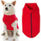 Gooby Hundepullover mit Reißverschluss, Fleece, Rot, Größe 3XL, warme Pullover, Fleece, Step-in-Hundejacke ohne Ring, Leine – Winter, Kleiner Hundepullover – Hundekleidung für kleine Hunde