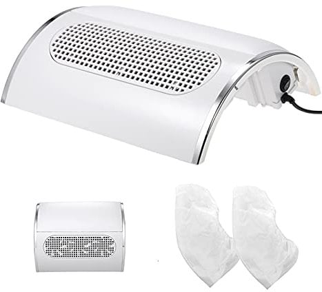 Nagel Staubsauger Professionelle Staubabsaugung Nagelstudio & Zuhause mit 2 Staubsammelbeutel,Leiser Nagelstaubsauger mit 3 leistungsstarken Ventilatoren
