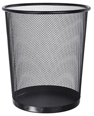 Jonzzy Abfalleimer, Büro, Schwarz, Metall, 13 l Fassungsvermögen, 28 x 26,5 x 22 cm, zu Hause