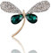 Sttiafay Broche en cristal et émail motif libellule vintage faite à la main