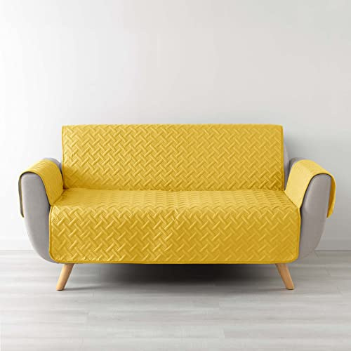 Matratzenschoner, 279 x 179 cm, Mikrofaser, unifarben, Lounge, Gelb
