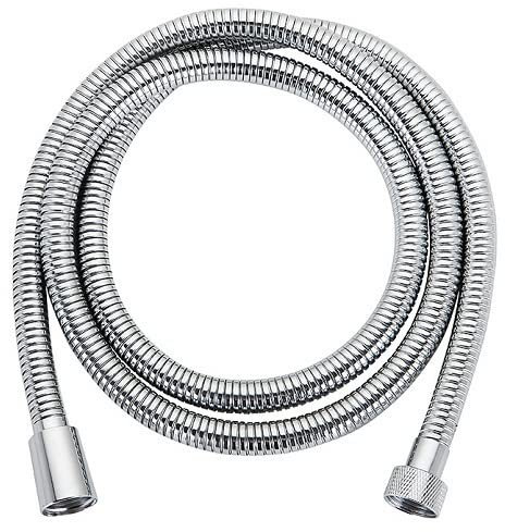 BSSTORE Flexibel Duschzubehör Flexschlauch für Dusche und Badewanne Typ Extra A doppelte Verriegelung aus Edelstahl Universalanschlüsse 1/2 Zoll F Länge 1,50 cm.