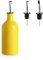 SWEEJAR Bouteille distributrice d'huile d'olive en porcelaine, opaque protège l'huile pour réduire l'oxydation, 467 ml (jaune)
