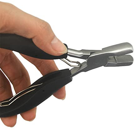 Heat Fusion Kleber Keratin Bonding Mikroringe Entfernungszange für Haarverlängerungen (Flache Form)