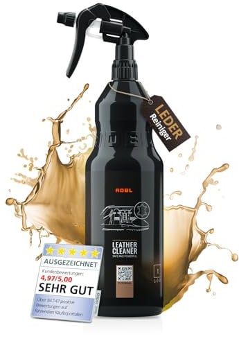 ADBL Leather Cleaner (1L) - Hochwirksamer Lederreiniger - Entfernt Fett ohne Austrocknung - intensive Reinigung von Leder - Sicher für alle Lederoberflächen - Glattleder, Kunstleder, Veganes-Leder