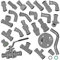 Edelstahl Pressfitting V4A | alle Sorten 15 bis 28mm | M-Kontur Profil passt zu Geberit Mapress Fittinge > Verschraubung + Außengewinde i-AG | 28mm RohrØ x 1 Gewinde