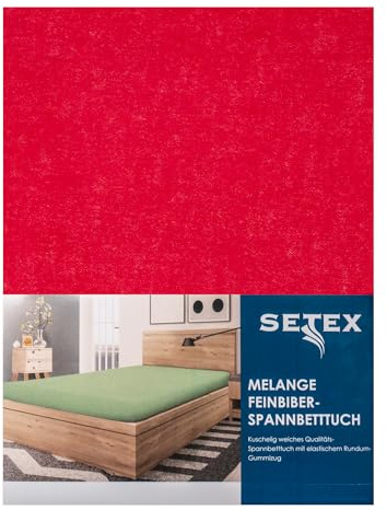 Traumschloss Spannbetttuch »Biber« 90% Baumwolle, 10% Polyester | Feinbiber-Ausführung für extra Wärme an kalten Tagen | Rubin | 90-100x200cm