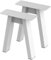 BK Styl 2 Stück Tischbeine Metall Weiß A-Form | Tischgestell aus 80x40mm Profilen | Tischkufen Tischfüße Möbelbeine für Schreibtische & Esstische I Stahl Pulverbeschichtet (350x420mm White)