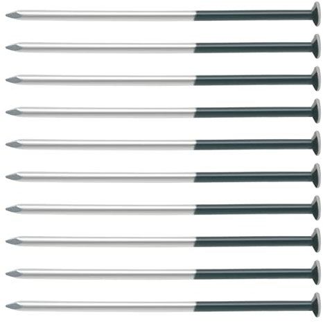 VGOL 50pcs Clous de Gazon Artificiel Vert Foncé 5mm X 150mm Ensemble de Clous à Tête Ronde Galvanisés pour Sécuriser le Tissu de Tapis de Mauvaises Herbes le Filet le Tapis de Sol et Plus Encore