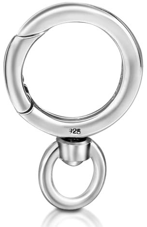 MB MyBead großer Federverschluss 20mm mit drehbarer Öse 925 Sterling Silber Spring Buckle Kettenanhänger Halsketten kleine Taschen DIY