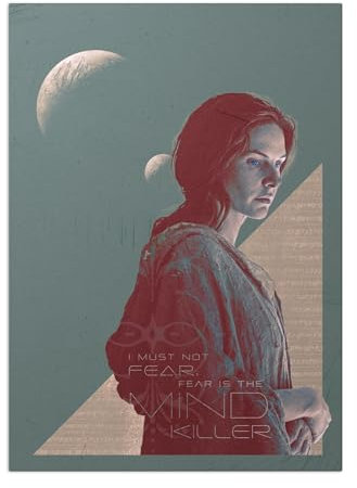 Displate - Poster aus Metal - Dune - Dune 2 Characters - Fear is the Mind Killer - Größe M - 32x45cm Matt