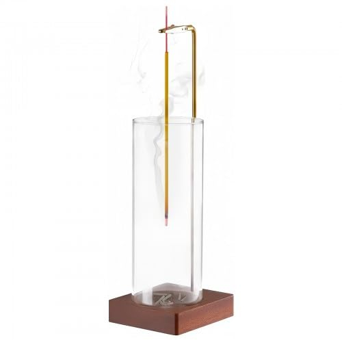Litinliv Porte Encens, Porte Encens Baton, Support Encensoir, Brûleur d'encens Inverséavec Collecteur de Cendres, Rond Porte Encens, Porte bâtons D'encens en Bois, Support Encens pour Yoga Méditation