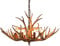CLEADONG Geweih Kronleuchter mit Antler Decken Leuchte lampe, E14 Resin Geweihe Hängeleuchte Schwarzer Lampenschirm Hängelampe Retro Leuchte für Bar Wohnzimmer Cafe Esszimmer Deckenlampe