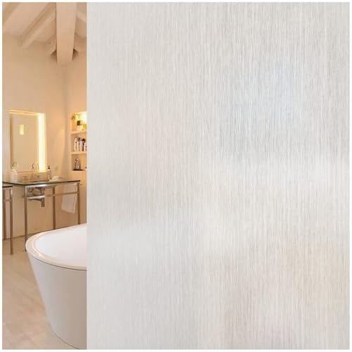 Beautysaid Film de protection de l'intimité pour fenêtres en verre dépoli avec motif Rainsilk - Anti-UV - Statique - Sans colle - Pour maison, chambre à coucher, salle de bain, bureau - 44,5 x 200 cm