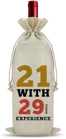 50th Birthday Presents for Him Her Wine Bag Gift 50 Years Old Birthday Gifts for Mum Dad Wine Accessories Gifts for Wine Lovers Funny Turning 50 Gifts for Colleague Friends Wife Husband