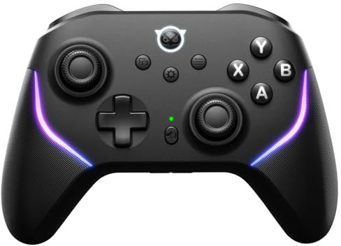 NYXI Master P1 2.4G PC Wireless Controller, Hall Effekt Joystick, Hall Effekt & Mikro Trigger, Audio-Steuerung, Einstellbare Turbo/Vibrations, Programmierbare Schnellverriegelung für PC/NS/iOS/Android