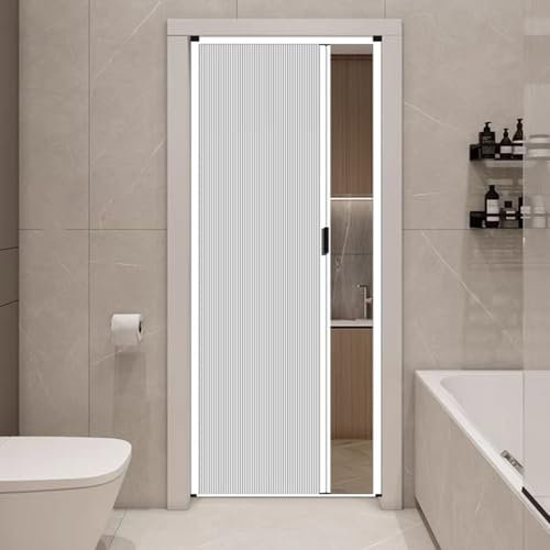 Porte Accordéon Interieur Porte Pliante de Garde-manger de Salle de Bain Sans Perçage, Portes de Placard Pliantes Personnalisables/ Porte Accordéon/ Séparateur de Pièce, Porte D'intimité pour Appartem