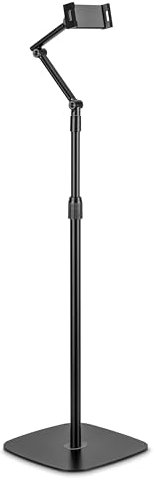 InLine 55725S - Soporte para Tablet con Base de Metal (Altura Ajustable, Universal, hasta 12,9, para iPad Pro, iPad Air, Mini, Samsung Tab, Huawei Negro