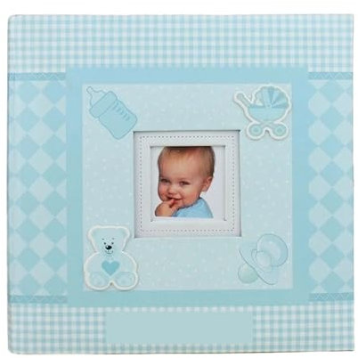 SONXUACU Fotoalbum Wachstum-Gedenkalbum, Kindergarten, Abschluss, Geschenk, Postkarte, Aufbewahrung, Geburtstag, 15,2 cm, Fotoalbum, 200 Blatt Fotoalben(Blue)