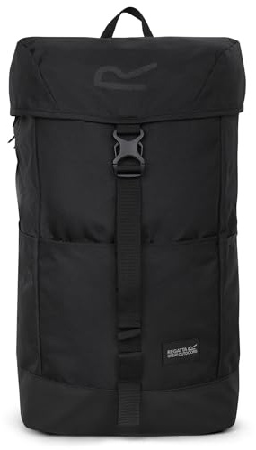 Regatta Rucksack Shilton 20L mit verstellbaren Schultergurten & Rückenteil für Komfort – perfekt für Walking, Wandern, Camping und Trekking, Schwarz, M, Casual