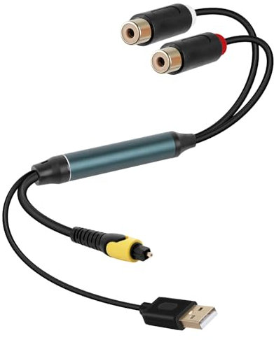 YANBORONSN Câble Femelle Fibre Numérique Vers RCA Avec Câble D'alimentation USB pour Téléviseur, Décodeur, dvd Blu-ray Et autres équipements