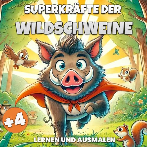 Superkräfte der Wildschweine – Witziges Comic-Malbuch zum Lernen und Ausmalen