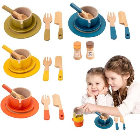 Acunny Tea Set for Toddler Girls, Princess Tea Toy Set, Proped Kitchen for , Play Food Accessories such as Cups, Snack Plates for Girls Aged 3 to 6 Years