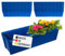 Hossi's Wholesale 12 Euro-Paletten Blumenkästen-Einsätze | 37,3cm Blau | Pflanzkasten für Europalette Palette | Balkonkasten | Blumentopf | aus stabilen Kunststoff | Made in Germany