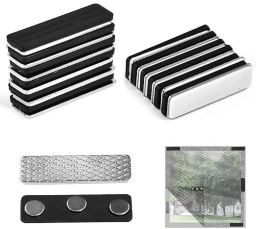 12 Pièces aimants pour Moustiquaire Fenetre Clips de pour Moustiquaires de Fenêtres Clips Magnétiques pour Fenêtre Aimant Puissant Autocollant Clips de Fixation d'écran, Pas Perçage ou Serrage Requis