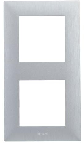LEGRAND Marco doble de la gama Niloé Step para instalación componible, Color Inox, 398288