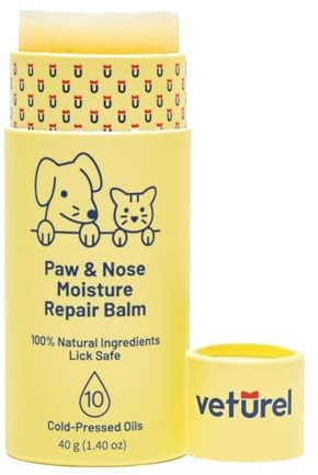 Veturel Paw & Nose Moisture Repair Balm | Nasen, Schnauzenbalsam für Hunde and Katzen | Regeneriert & Stärkt Rissige Tiernasen & Pfoten | Sanfte Pflege für Trockene Nasen und Empfindliche (1)