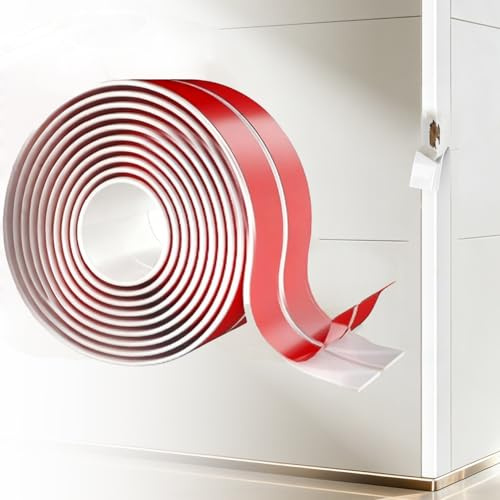 3.3m×2cm Weichsockelleiste Selbstklebend weiß, Kantenschutz Winkelleiste Selbstklebend, Abschlussleiste Küchenarbeitsplatte für Türen, Fenster, Wände, Küche