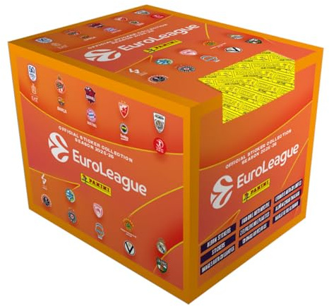 Panini 2025-26 EuroLeague Official Sticker Collection (Box mit 50 Tüten)