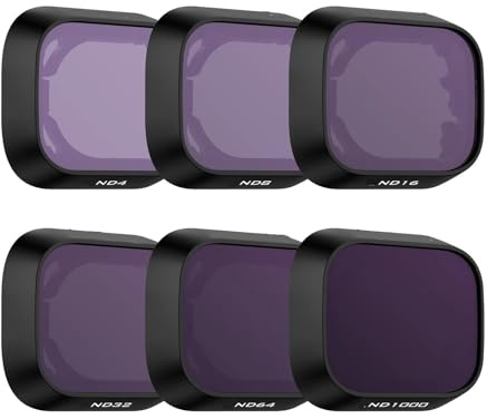 Compatibile con Freewell, drone professionale 6 pezzi/set filtri ND, compatibile con DJI, Mini 3/Mini 3 Pro ND4/8/16/32/64/ND1000 Accessori filtro droni