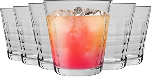 Duralex Verres è Boire Prisme - Gobelets 220 ML pour Eau, jus - Transparent - Paquet de 12