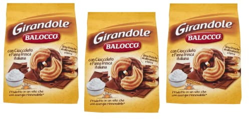 3x Balocco Girandole kekse mit Schokolade und Sahne 700g biscuits cookies